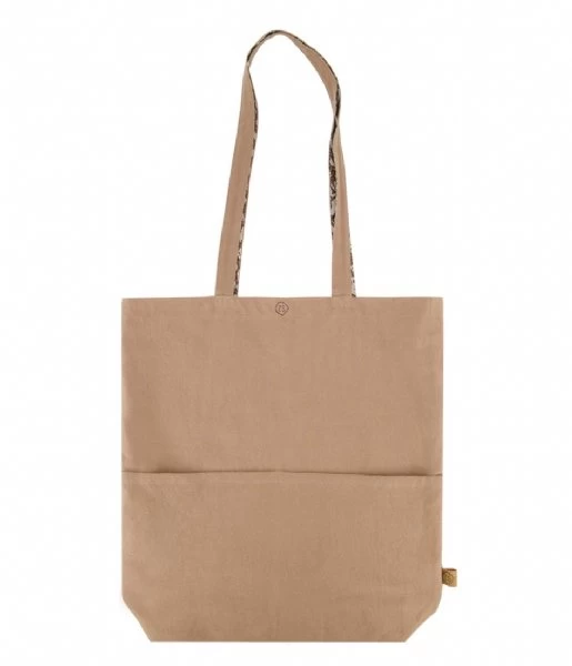 Katoenen Shopper Met Print Lichtbruin 3 Katoenen Shopper Met Print Lichtbruin - Afbeelding 3