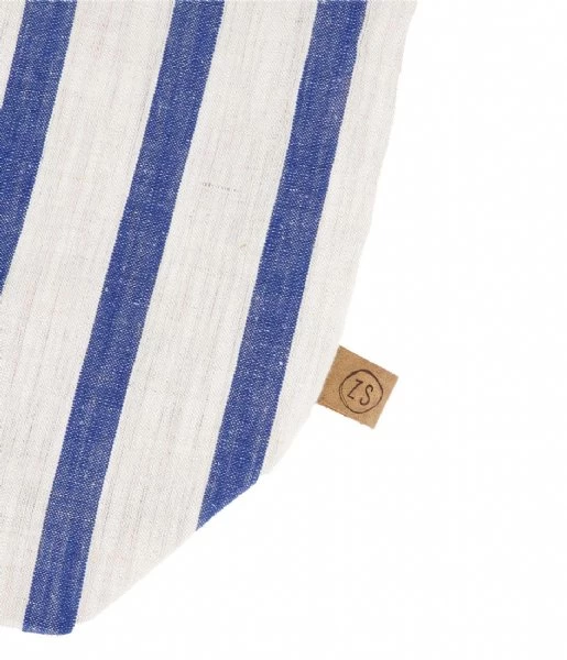 Grote Boodschappentas Gestreept Peper En Zout Kobaltblauw 4 Grote Boodschappentas Gestreept Peper En Zout Kobaltblauw - Afbeelding 4