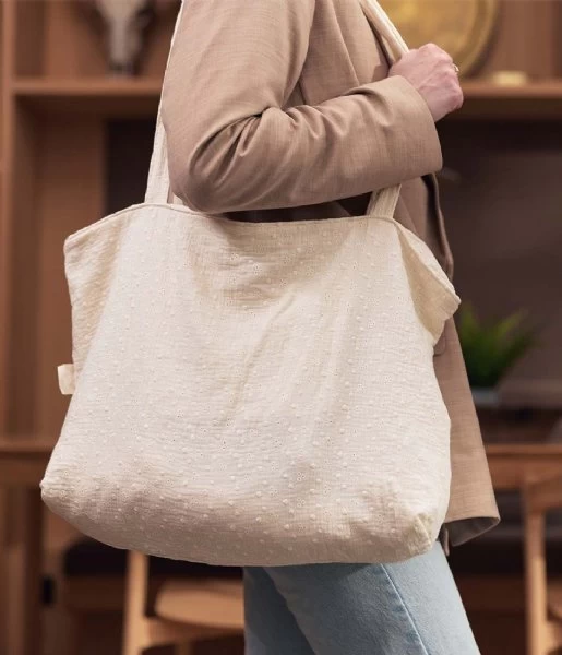 Jollein Shopper Embroidery Ivory 2 Jollein Shopper Embroidery Ivory - Afbeelding 2