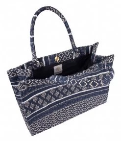 Book Tote Large Blue 5 Book Tote Large Blue -Mode Tas 121 5001 375 220 3 600