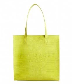 Ted Baker Croccon Imitation Croc Large Icon Bag Lime