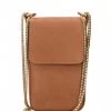 Fred De La Bretonière FRB0438 Phone Purse Vegetable Tanned Leather S Cognac