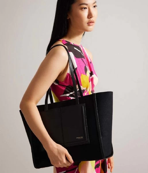 Ted Baker Aksani Canvas Tote Bag Black 2 Ted Baker Aksani Canvas Tote Bag Black - Afbeelding 2