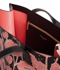 Ted Baker Polecon Floral Printed Large Icon Bag Black 6 Ted Baker Polecon Floral Printed Large Icon Bag Black -Mode Tas 268746 Black 3 600