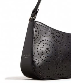 Ted Baker Libily Laser Cut Magnolia Shoulder Bag Black -Mode Tas 268750 Black 4 600