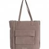 Medium Shoppingbag Suede Taupe
