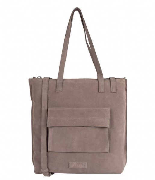 Medium Shoppingbag Suede Taupe 1 Medium Shoppingbag Suede Taupe