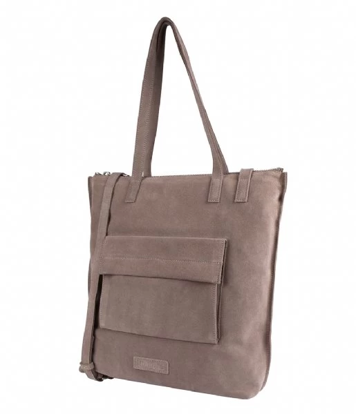 Medium Shoppingbag Suede Taupe 2 Medium Shoppingbag Suede Taupe - Afbeelding 2