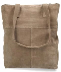 SHB0394 Wendy Shoppingbag Suede Light Brown -Mode Tas 282020065 2011 4 600