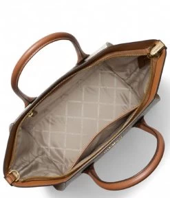 Michael Kors Avril Large Top Zip Satchel Vanilla Acrn -Mode Tas 30F2G4VS7B 149 4 600