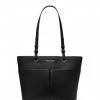 Michael Kors Bedford Medium Top Zip Pocket Tote Black