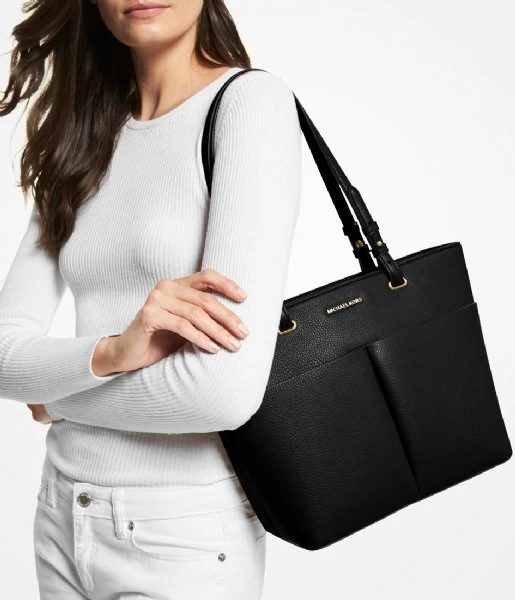 Michael Kors Bedford Medium Top Zip Pocket Tote Black 2 Michael Kors Bedford Medium Top Zip Pocket Tote Black - Afbeelding 2