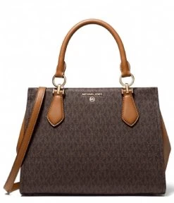 Michael Kors Marilyn Medium Satchel Brown Acorn