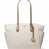 Michael Kors Marilyn Medium Top Zip Tote Vanilla Acorn