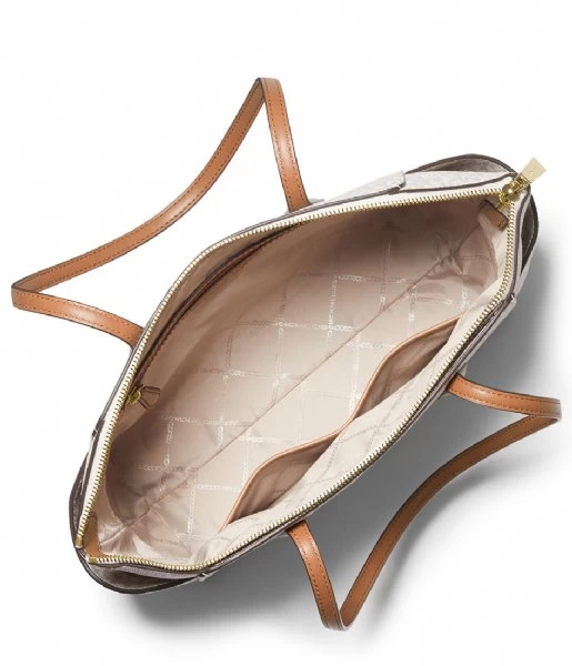 Michael Kors Marilyn Medium Top Zip Tote Vanilla Acorn 3 Michael Kors Marilyn Medium Top Zip Tote Vanilla Acorn - Afbeelding 3