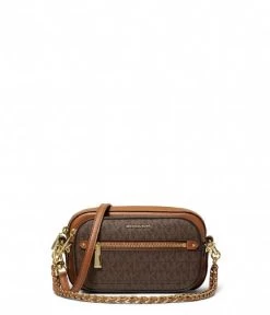 Michael Kors Jet Set 5In1 Pch Camera Crossbody Brown Acorn
