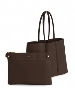 Matt & Nat Hyde Purity Totebag Chocolate -Mode Tas FW22 Purity Hyde chocolate 3 600