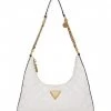 Guess Giully Top Zip Shoulder Bag White
