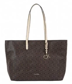 Calvin Klein Ck Must Shopper Md M Brown Mono