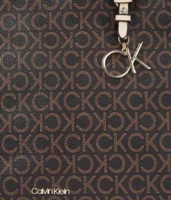 Calvin Klein Ck Must Shopper Md M Brown Mono -Mode Tas K60K610611 0HD 4 600