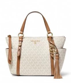 Michael Kors Sullivan Small Convertible Top Zip Tote Vanilla Acorn
