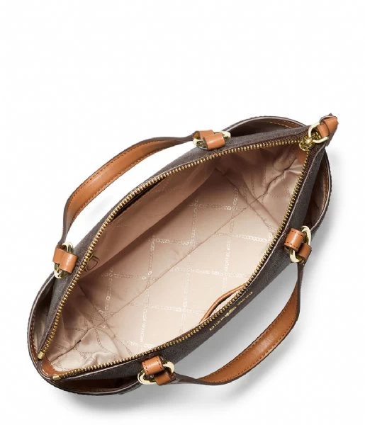 Michael Kors Sullivan Small Convertible Top Zip Tote Brown Acorn 3 Michael Kors Sullivan Small Convertible Top Zip Tote Brown Acorn - Afbeelding 3