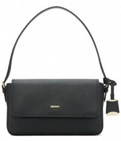 DKNY Bibi Ew Flap Shoulder Black Gold