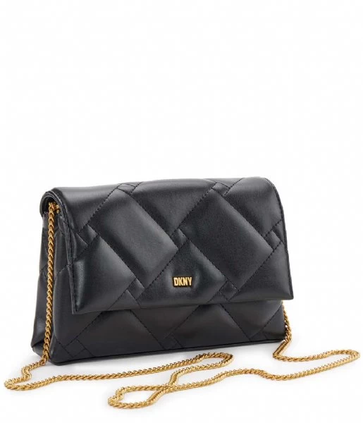 DKNY Willow Clutch Cbody Blk Gold 3 DKNY Willow Clutch Cbody Blk Gold - Afbeelding 3