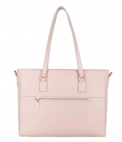 June Laptop Bag 13 Inch Blush Pink -Mode Tas TheLittleGreenBag June handtas blushpink handbag back 600