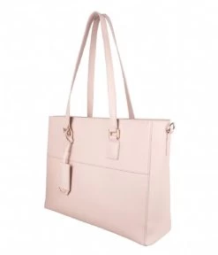 June Laptop Bag 13 Inch Blush Pink -Mode Tas TheLittleGreenBag June handtas blushpink handbag side 600