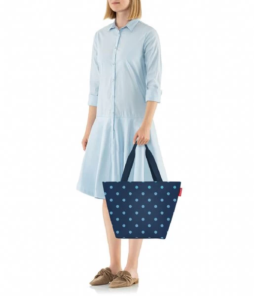 Reisenthel Shopper M Mixed Dots Blue 2 Reisenthel Shopper M Mixed Dots Blue - Afbeelding 2