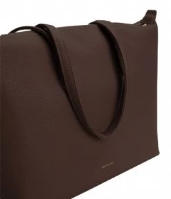 Matt & Nat Abbi Purity Tote Bag Chocolate -Mode Tas abbi purity chocolate 4 600