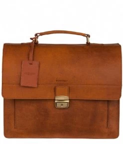 BURKELY Vintage Scott Briefcase 2-Comp Cognac