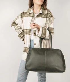 Cowboysbag Bag Stewarton Dark Green -Mode Tas cowboysbag 3264 Stewarton weekender darkgreen 1 1 600