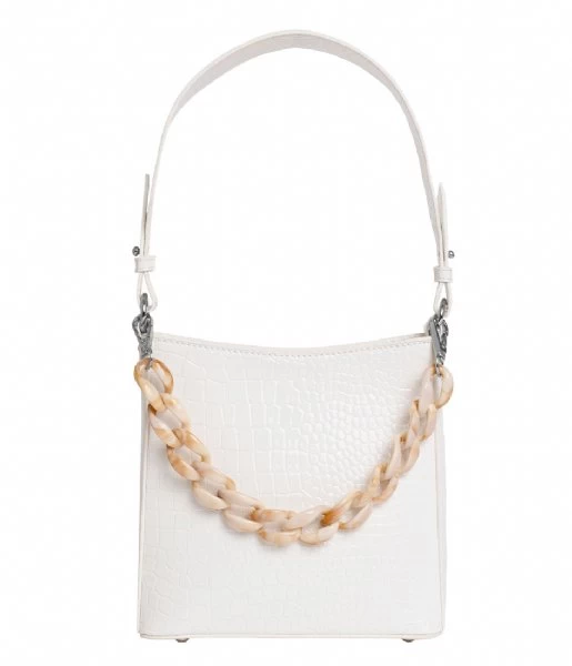 Hvisk Amble Croco Small White 1 Hvisk Amble Croco Small White
