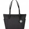 Michael Kors Jet Set Ew Top Zip Tote Black