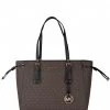 Michael Kors Voyager Medium Mf Top Zip Tote Brown/Blk