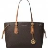 Michael Kors Voyager Medium Mf Top Zip Tote Brown