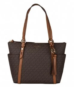 Michael Kors Medium Top Zip Tote Brown/Acorn