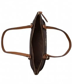 Michael Kors Medium Top Zip Tote Brown/Acorn -Mode Tas michael kors 30t0gnxt2b medium top zip tote brown acorn 252 inside 600