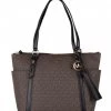 Michael Kors Sullivan Medium Top Zip Tote Brown Black