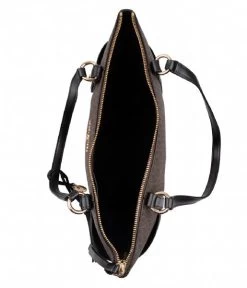 Michael Kors Sullivan Medium Top Zip Tote Brown Black 5 Michael Kors Sullivan Medium Top Zip Tote Brown Black -Mode Tas michael kors 30t0gnxt2b sullivan medium top zip tote brown black 292 3 600