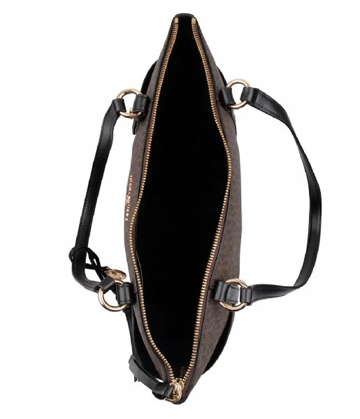 Michael Kors Sullivan Medium Top Zip Tote Brown Black 3 Michael Kors Sullivan Medium Top Zip Tote Brown Black - Afbeelding 3