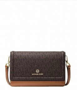 Michael Kors Jet Set Charm Small Phone Crossbody Brown Acorn