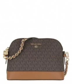 Michael Kors Jet Set Charm Large Dome Crossbody Brown Acorn