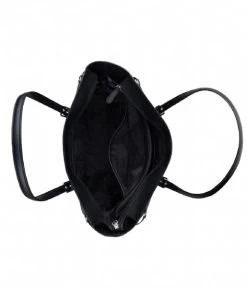 Michael Kors Voyager Medium Top Zip Tote Black & Silver Colored Hardware -Mode Tas michael kors voyager medium top zip tote handtas black silver hardware 30h7sv6t8l inside 600