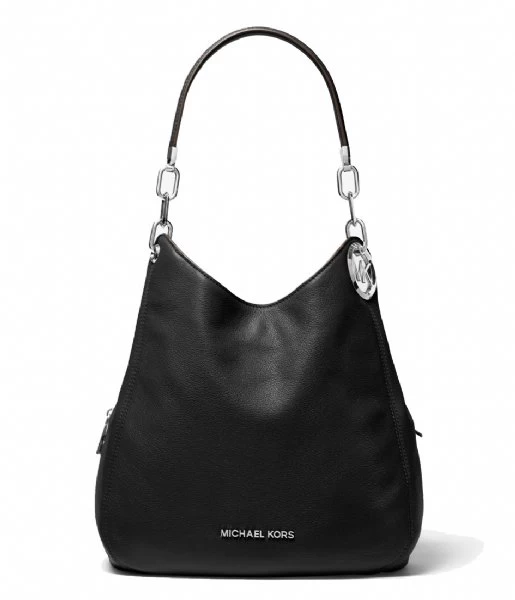 Michael Kors Lillie Large Chain Shoulder Tote Black 1 Michael Kors Lillie Large Chain Shoulder Tote Black