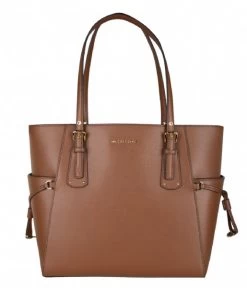 Michael Kors Voyager Ew Tote Luggage & Gold Colored Hardware