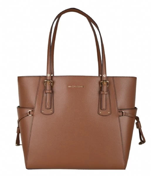 Michael Kors Voyager Ew Tote Luggage & Gold Colored Hardware 1 Michael Kors Voyager Ew Tote Luggage & Gold Colored Hardware