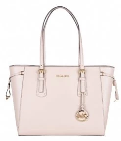 Michael Kors Voyager Medium Top Zip Tote Soft Pink & Gold Colored Hardware